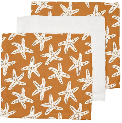 Seastar | Orange hydrophile Tücher 25 x 25 cm - 3 Teile