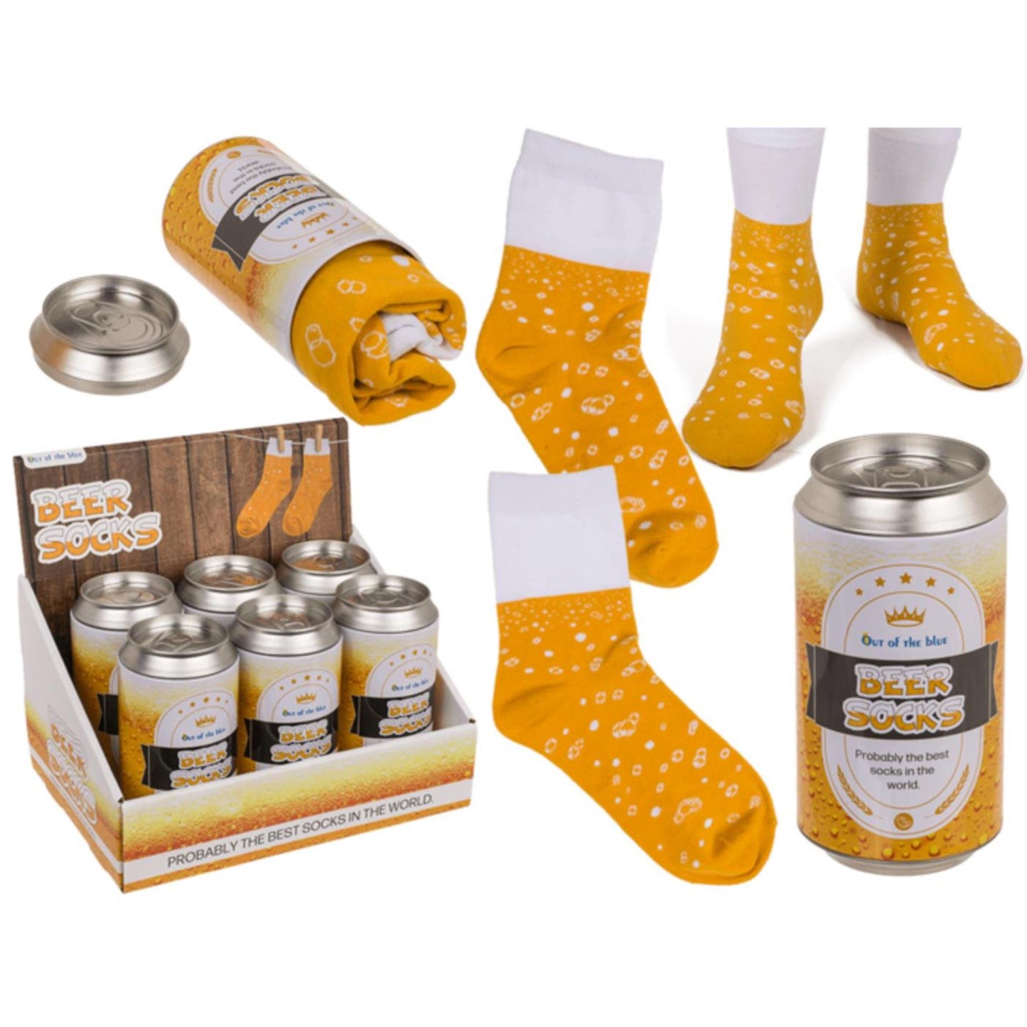 Ootb Socken Bierdesign in Bierdose 76 % Baumwolle