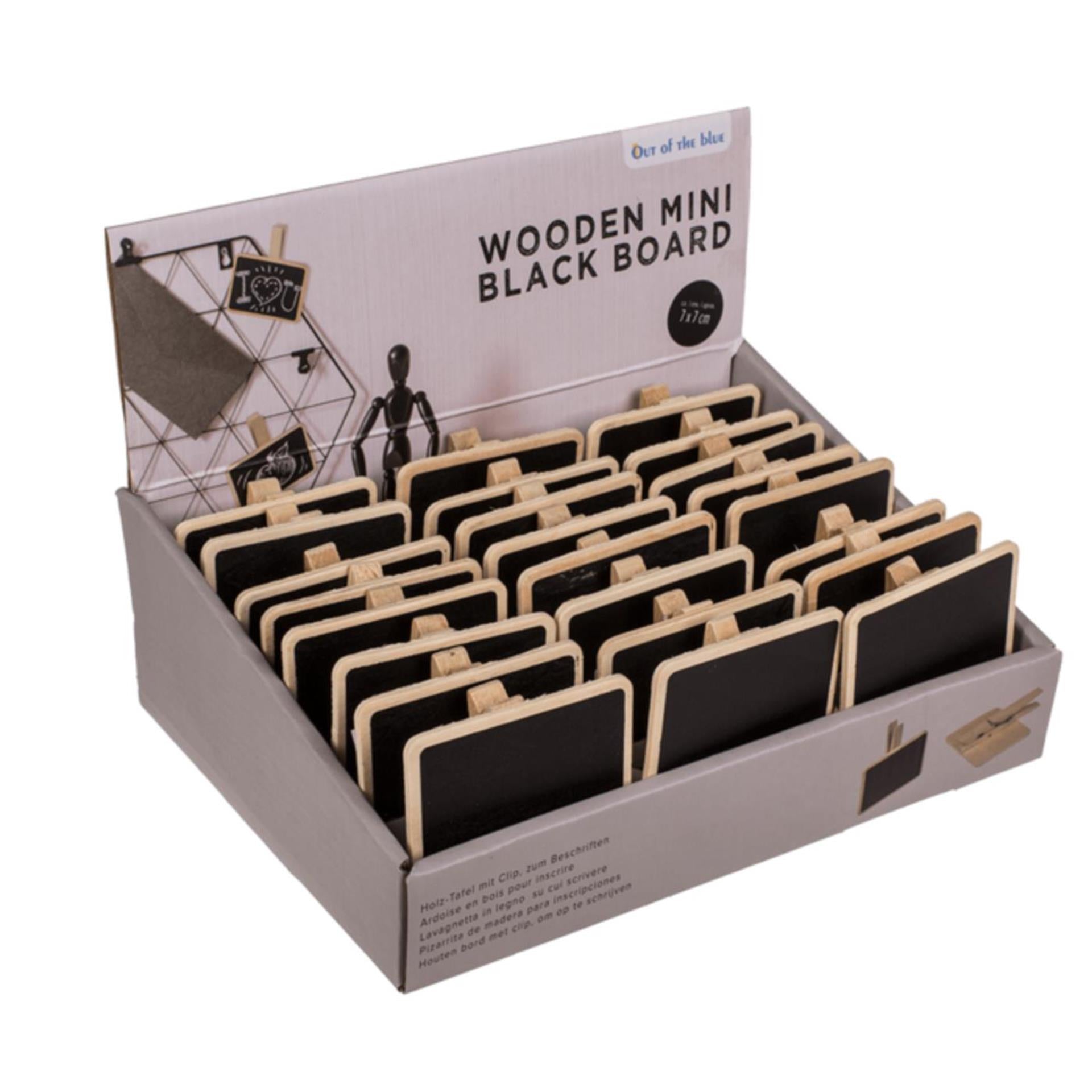 Ootb Holzschreibtafel mit Stift 7x7cm