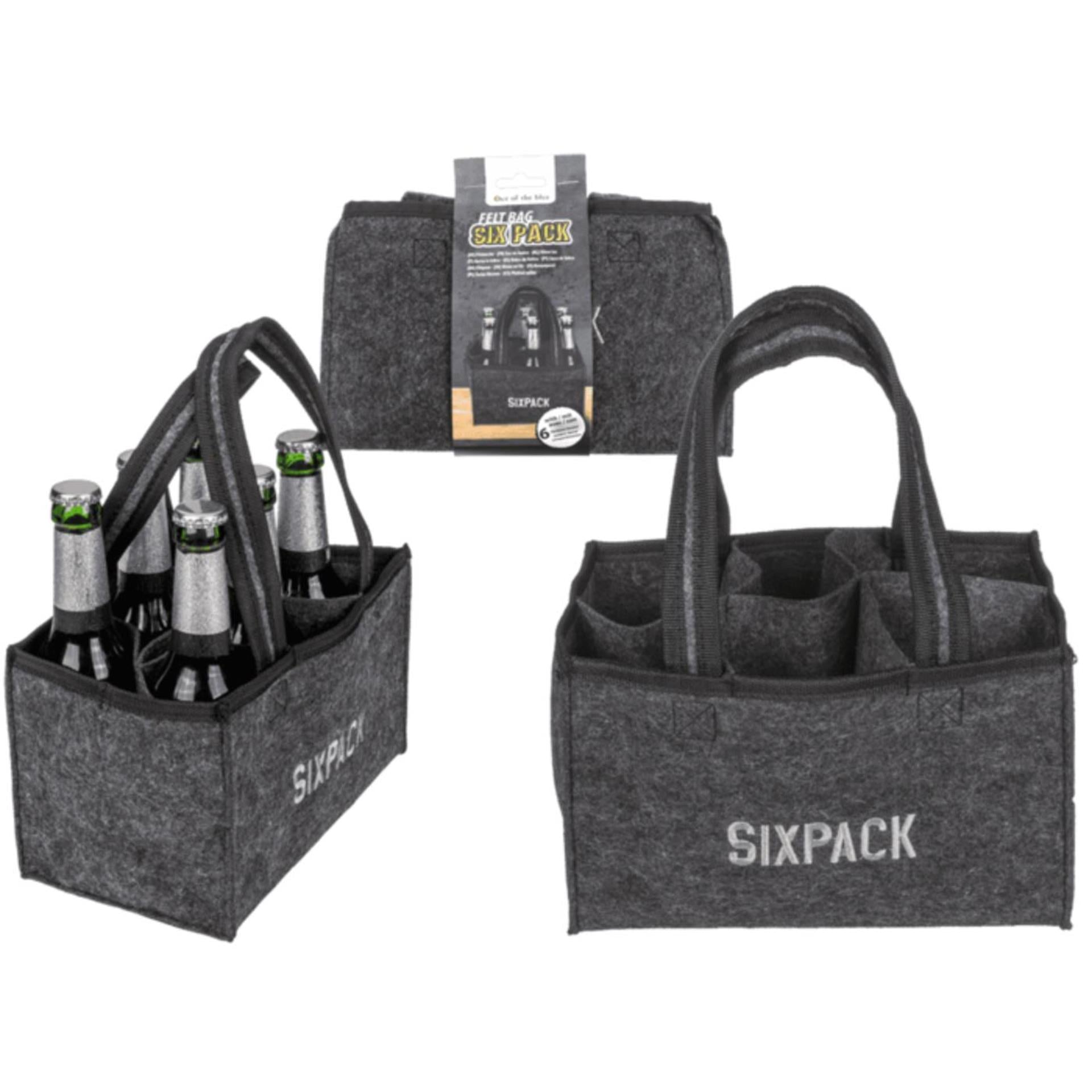 Ootb Bierflaschenhalter aus Filz im Sixpack