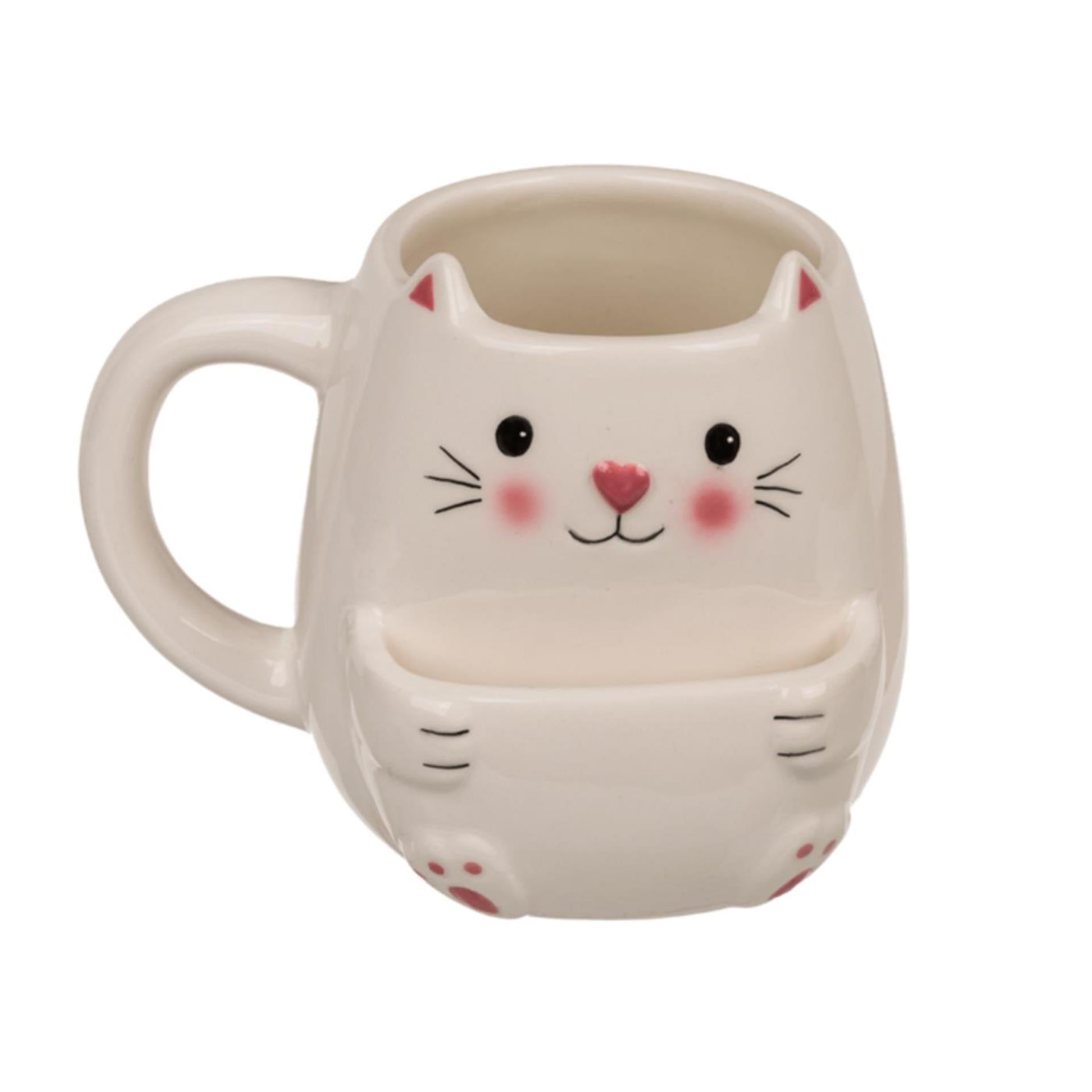 Ootb Becher Katze mit Keksfach 15x9x12cm 450ml