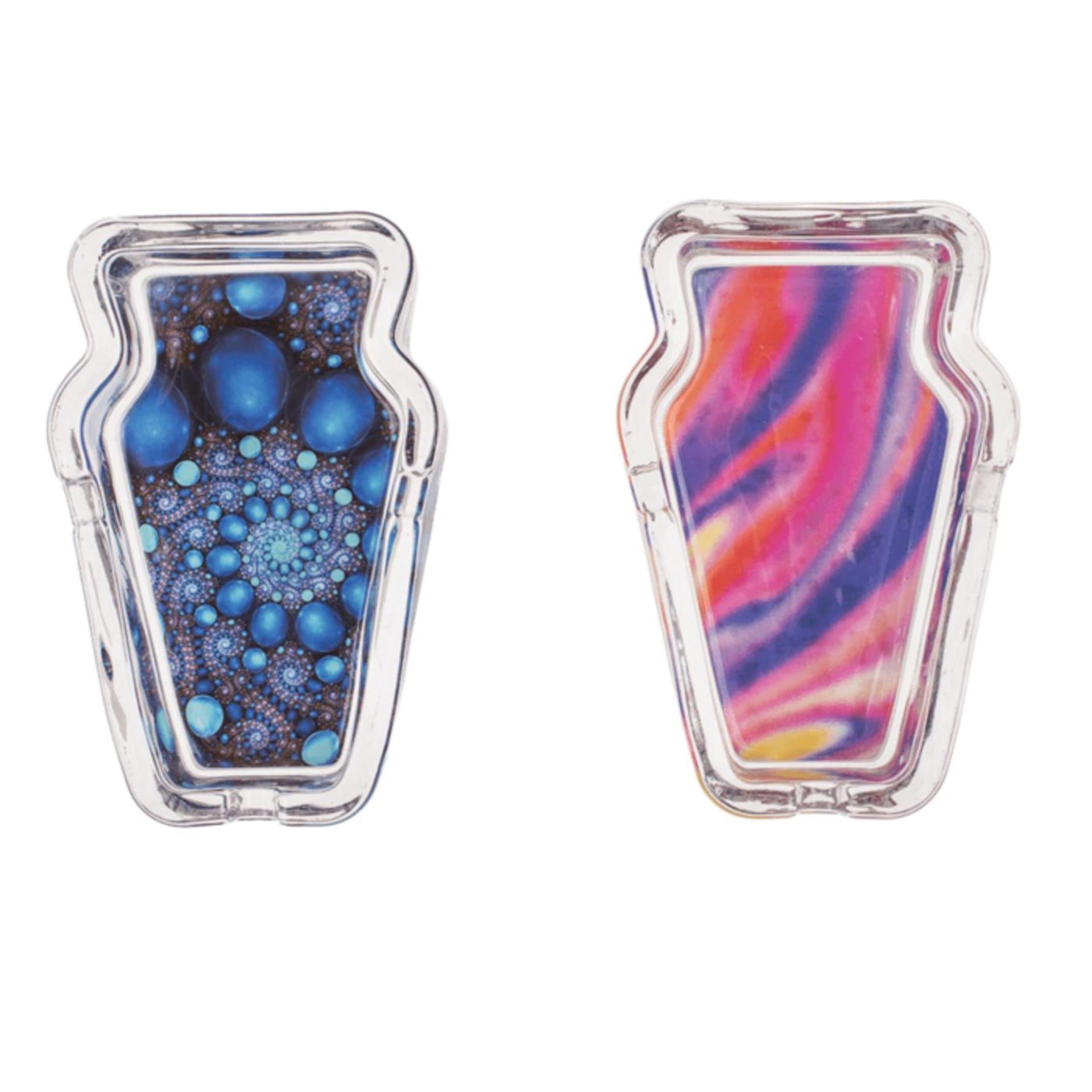 Ootb Aschenbecher aus Glas, leuchtet im Dunkeln, 12 x 8 cm
