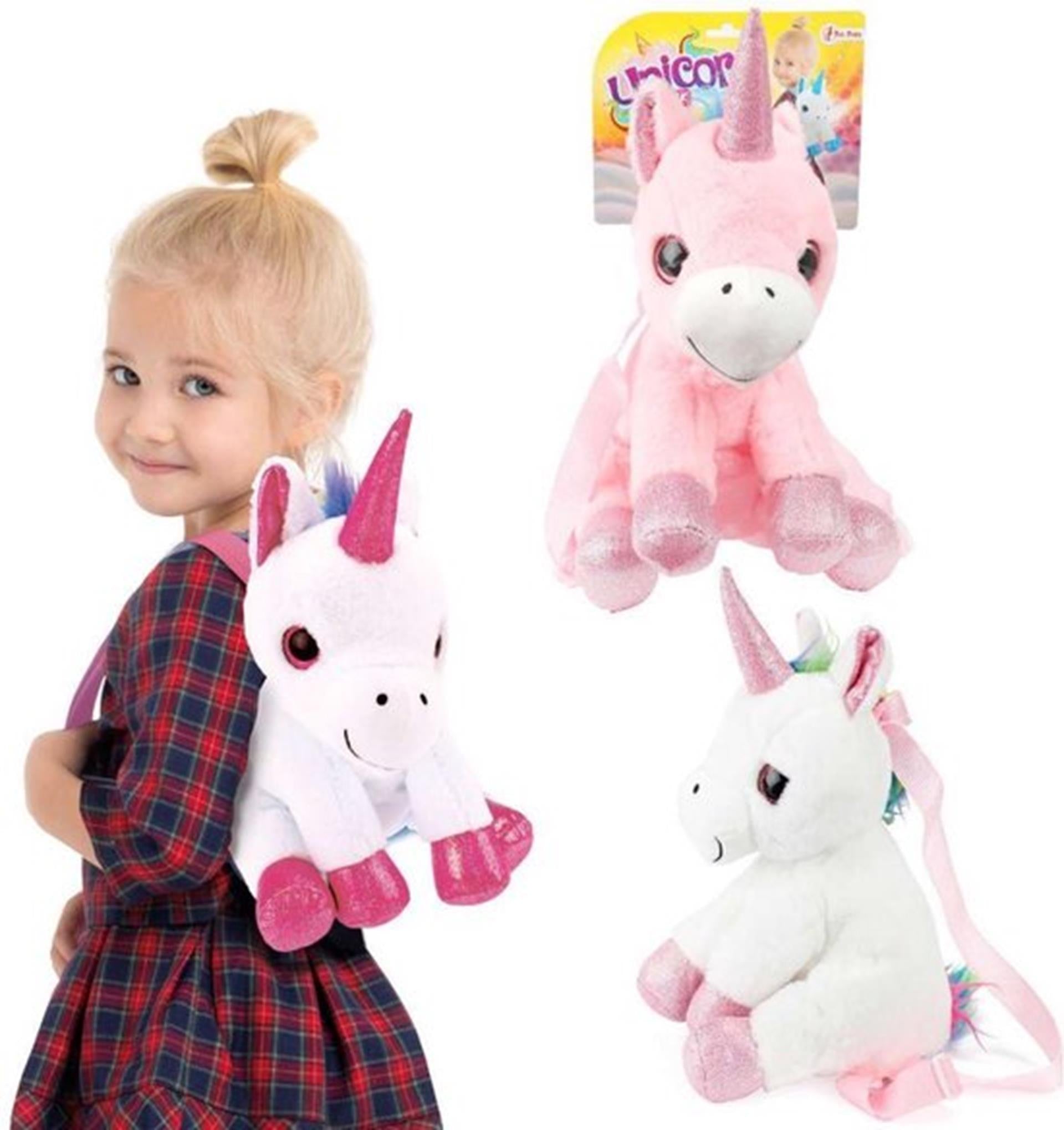 TOI-TOYS Einhorn Kuschel-Rucksack 30 cm