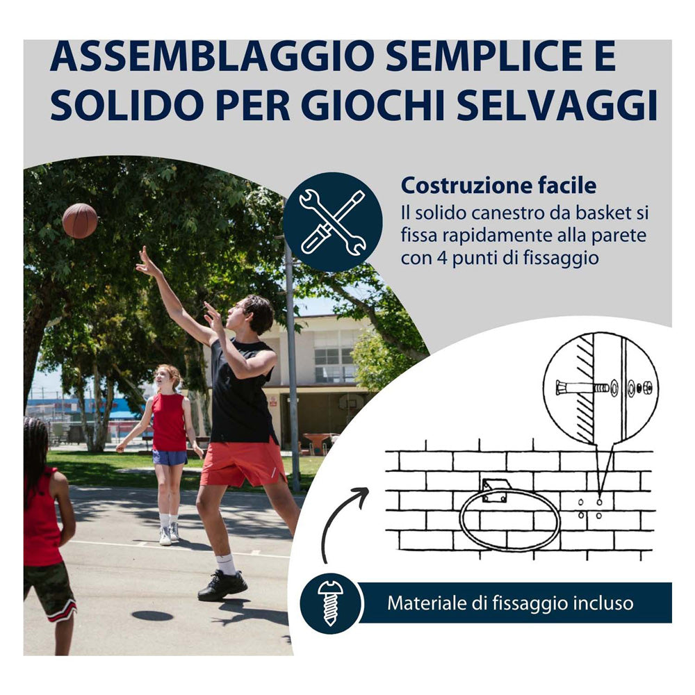 Hudora Basketball Ring Metal mit Netje