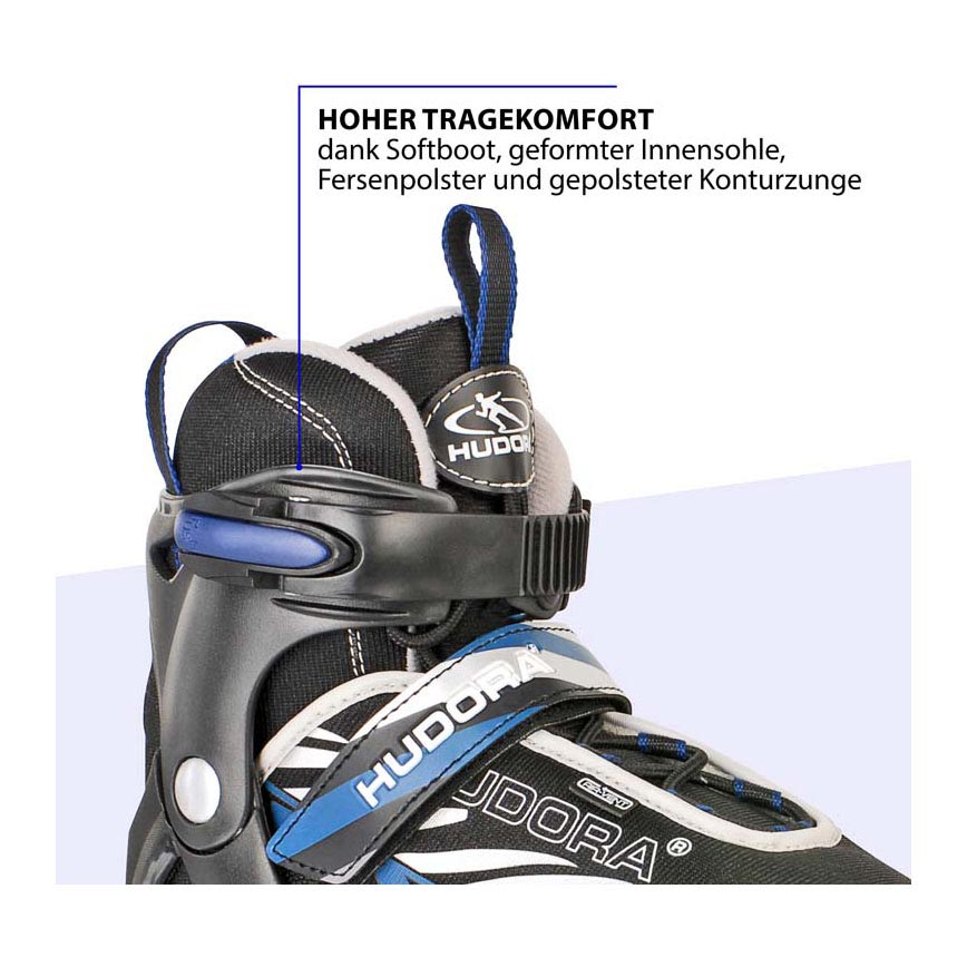 Hudora Skeelers Leon Blauw Black, Größe 37-40