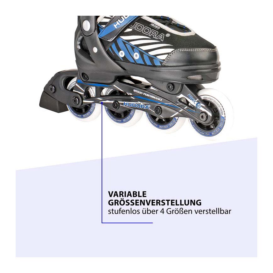 Hudora Skeelers Leon Blauw Black, Größe 37-40
