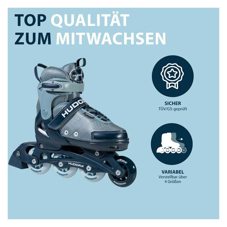 Hudora Skeelers Leon 2.0 Ozeanblau, Größe 33-36