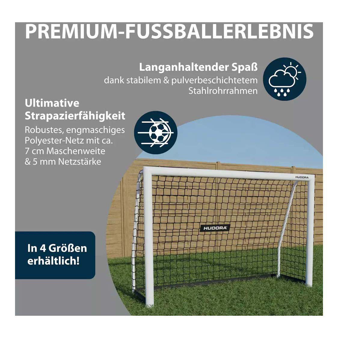 Das Hudora -Fußballtor Fortgeschrittene 120