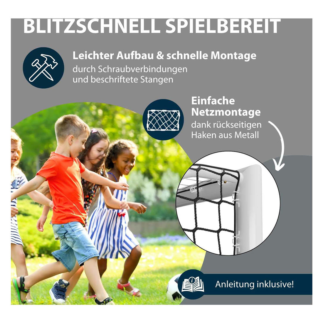 Das Hudora -Fußballtor Fortgeschrittene 120