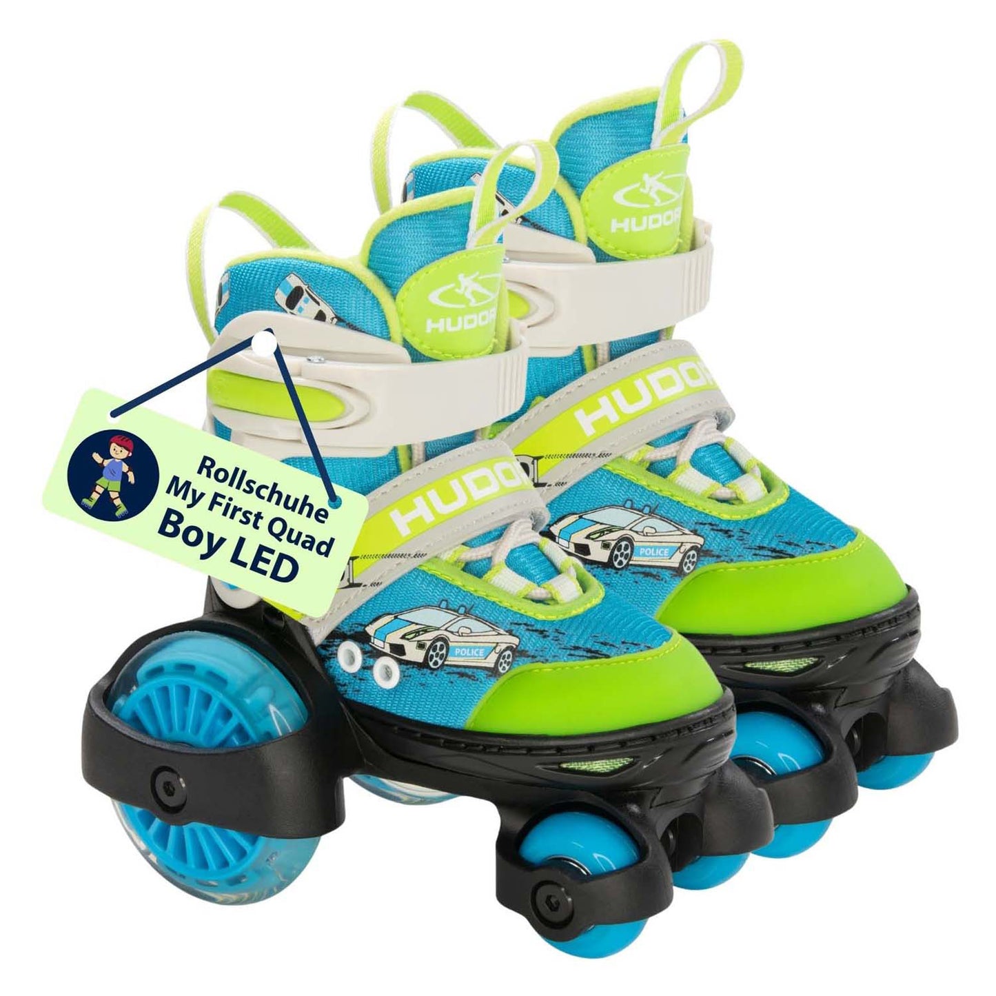 Hudora Roller Skates mein erstes Quad-LED-Auto, Größe 30-33