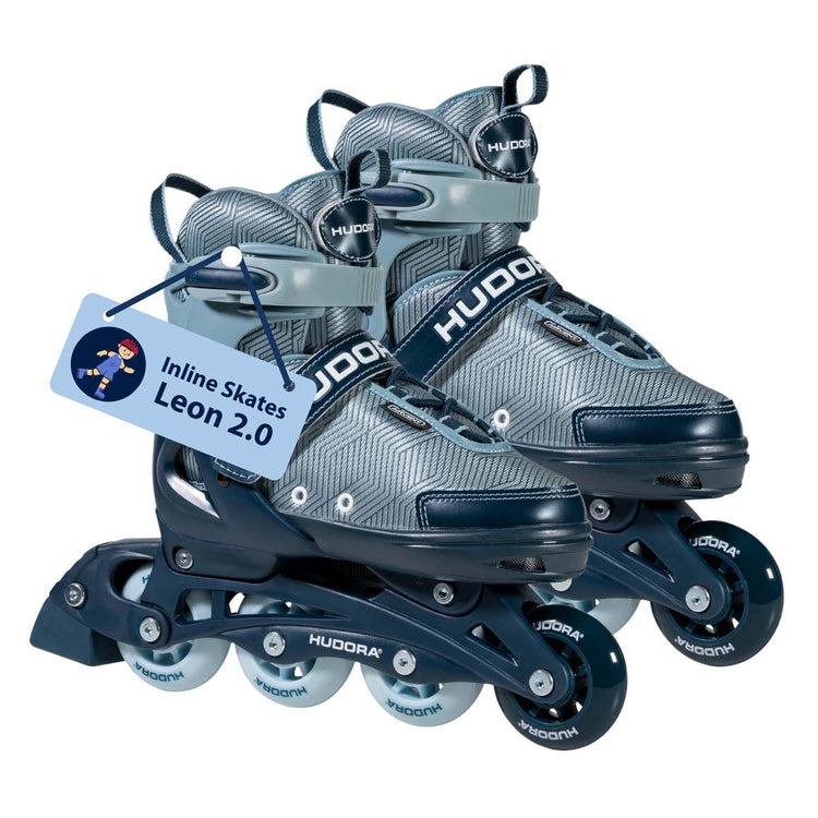 Hudora Inline Skeelers Leon 2.0 Ozean, Größe 37-41