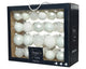 Decoris Weihnachtskugel-Set Glasmix Winterweiß 42-tlg