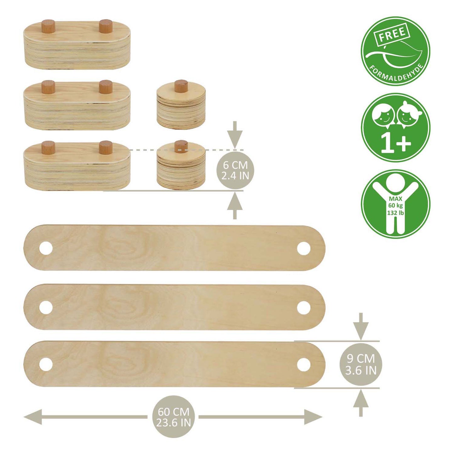 RC Holzbalance -Set, 8dlg.