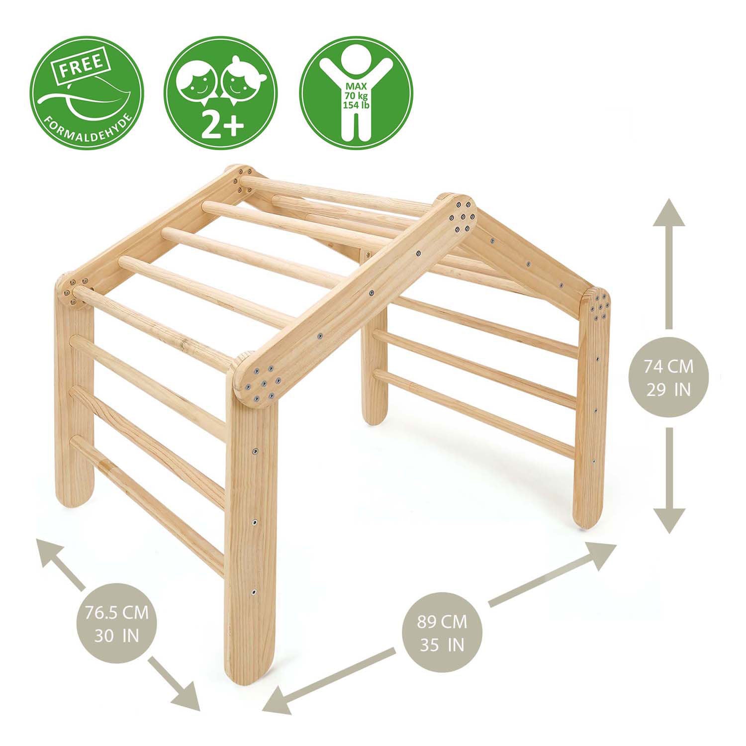 Multifunktionales Kletterhaus aus Holz