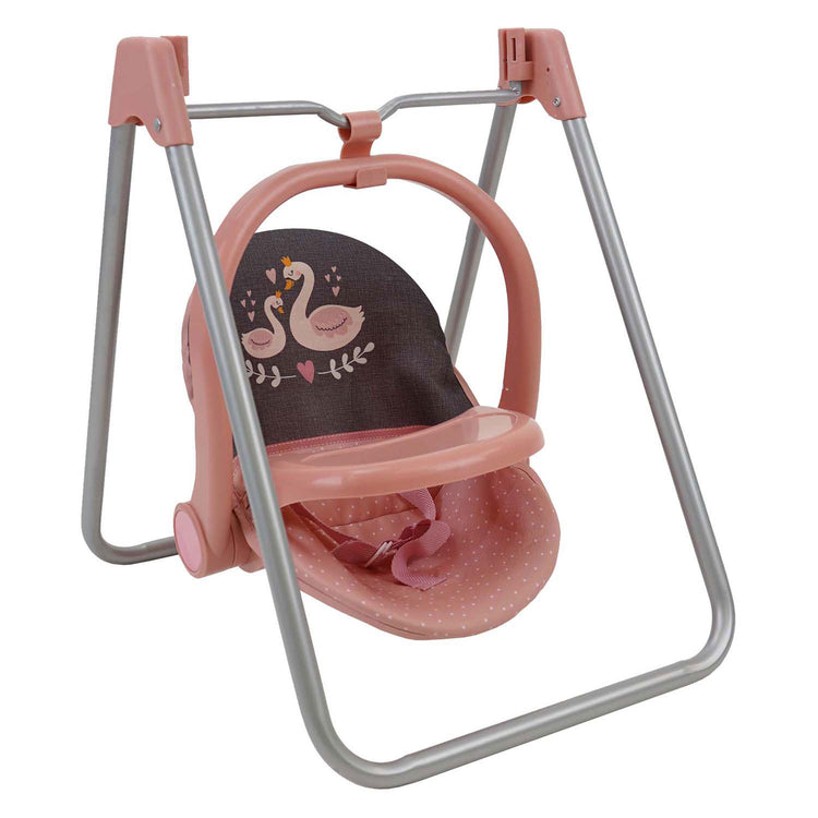3-in-1 Puppenstuhl, Schaukel, Autositz - Schwan