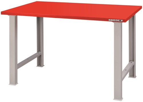 Ty Bahco Werkbank | schwer-du | mit Stahlarbeitsplatte | 4 Beine | orange | 1500 mm x 750 mm x 1030 mm – 1495wb15ts