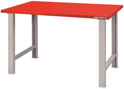 Ty Bahco Werkbank | schwer-du | mit Stahlarbeitsplatte | 4 Beine | orange | 1500 mm x 750 mm x 1030 mm – 1495wb15ts