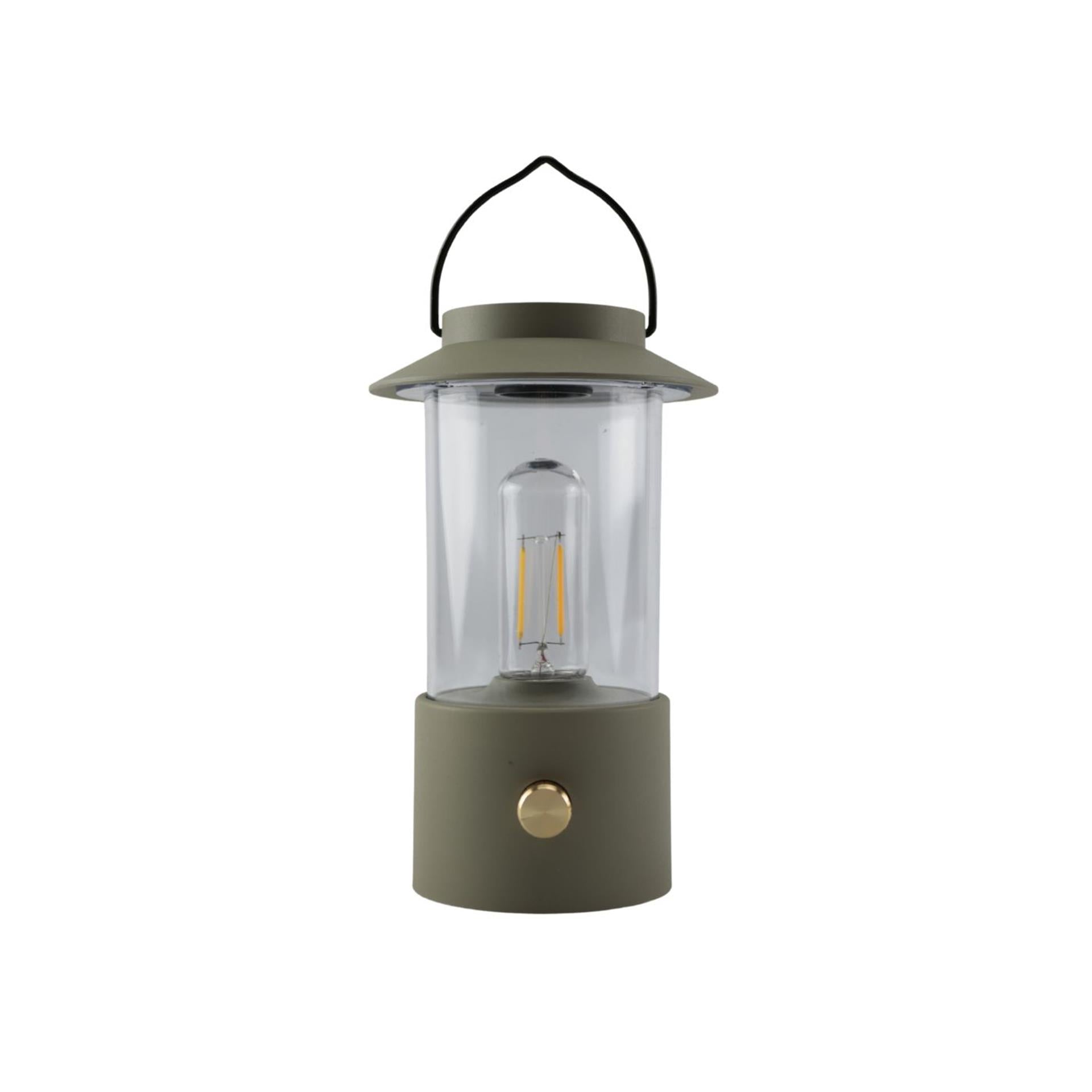 Anna's Collection LED-Laterne oliv 24x9cm auf USB