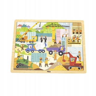 Viga - 48-teiliges Holzpuzzle - Stadt (3 Jahre+)