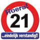 Paperdreams Kronenschild-Verkehrsschild – 21 Jahre