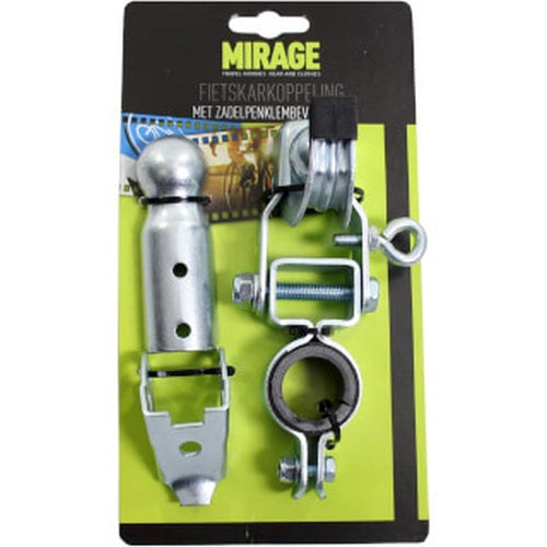 Mirage Fahrrad Anhängerkupplung Sattelstützenbefestigung, silber, 22~24mm