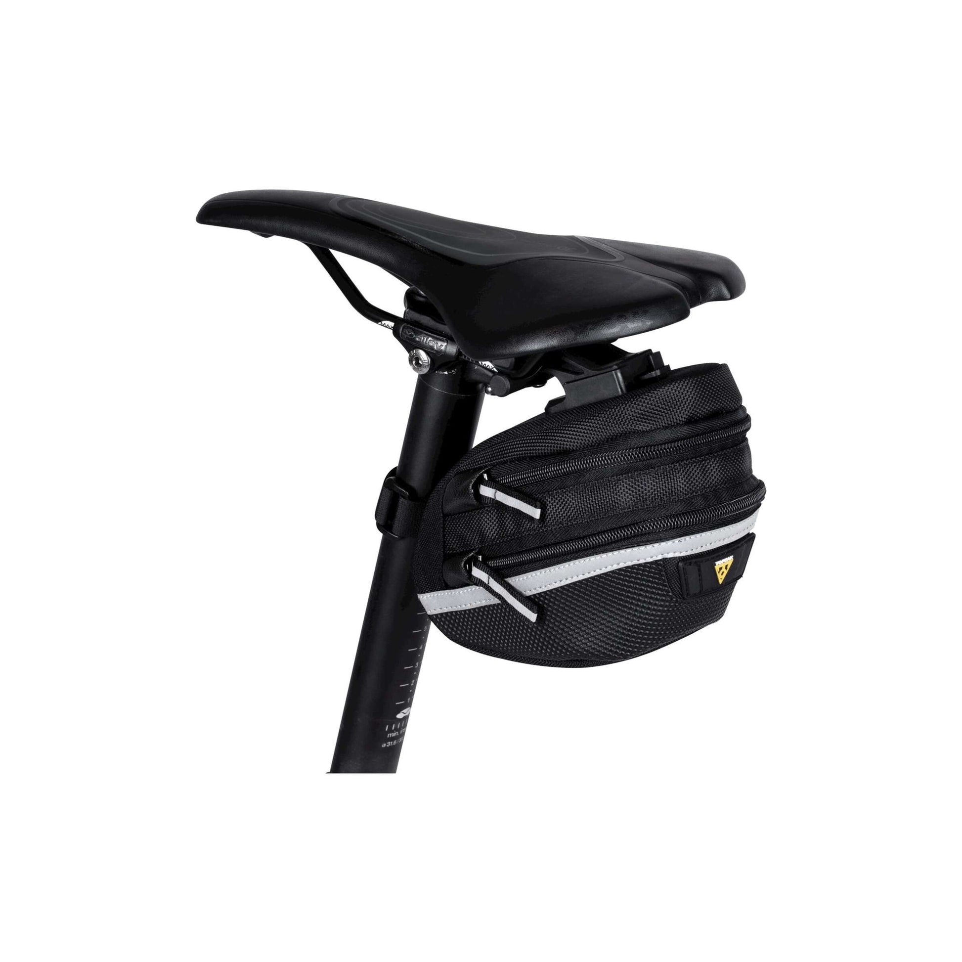 Topeak -Satteltasche WP II M, Schwarz, Wasserrepellent, Polyester, Adapter, 1,25L, QuickClick, Reflecting, 152G