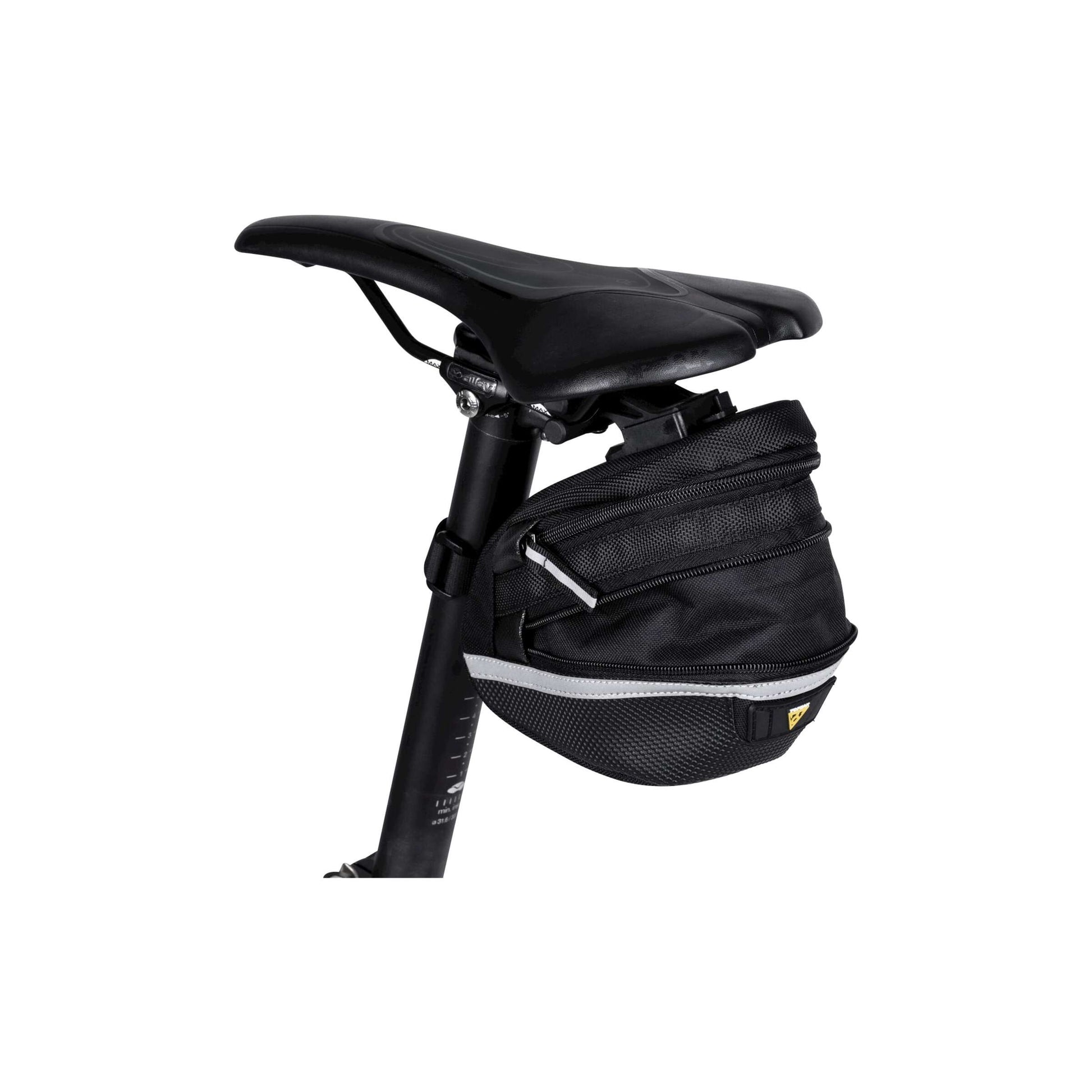 Topeak -Satteltasche WP II M, Schwarz, Wasserrepellent, Polyester, Adapter, 1,25L, QuickClick, Reflecting, 152G