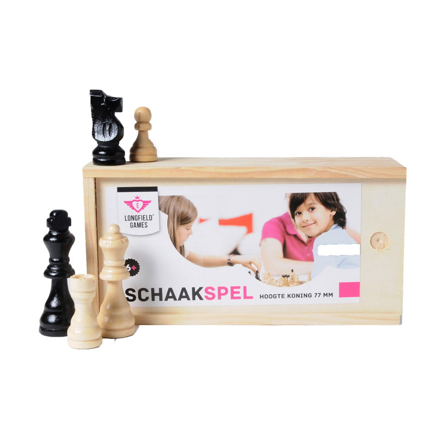Esshouten -Schachstücke in der Schachtel