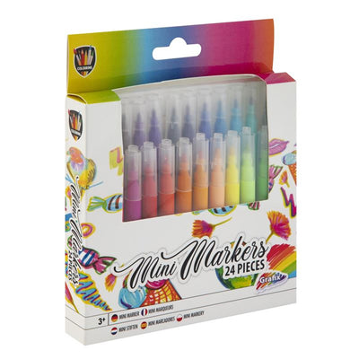Grafix-Set mit 24 Mini-Filzstiften in Box