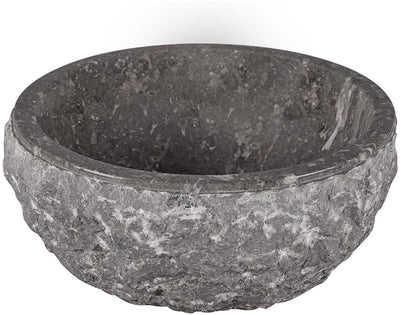 Differnz Asti Waschbecken – 38 cm – polierter Naturstein – grau