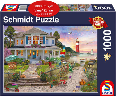 Schmidt - Puzzle - Das Strandhaus - 1000 Teile - Erwachsene - ab 12 Jahren