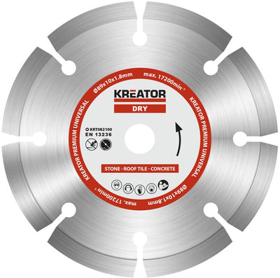 Kreator krt082100 Diamantscheibe √ò89 mm – Premium – Steinbetondachziegel