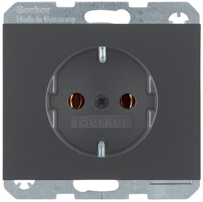 Berker K1 Einbau-Wandsteckdose (WC) RA 1-fach Anthrazit