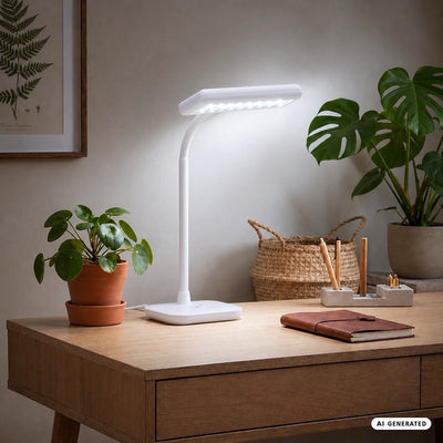 Briloner - Tageslichtlampe - Schreibtischlampe - LED-Tischleuchte - dreh- und neigbar - 6.500 K - Weiß