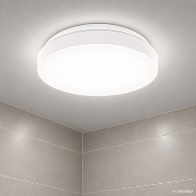 B.k.licht – LED-Badezimmerbeleuchtung – Deckenleuchte – weiße Badezimmerlampe – IP44 – ø29 cm – 4.000 K – 1.200 lm – 12 W