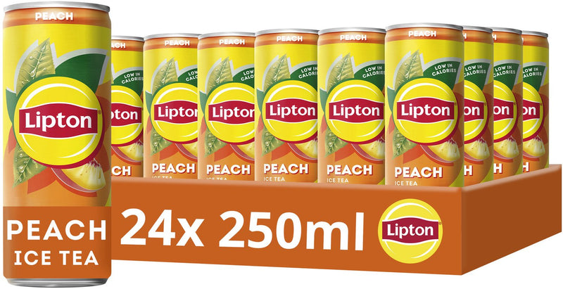 Lipton Eistee Dose – Pfirsich – kalorienarm – 6 x 4 x 250 ml – Vorteilspack