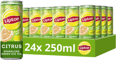 Lipton Eistee Sparkling Green Dose – Zitrusfrüchte – ohne Zucker – 24 x 250 ml – Vorteilspackung
