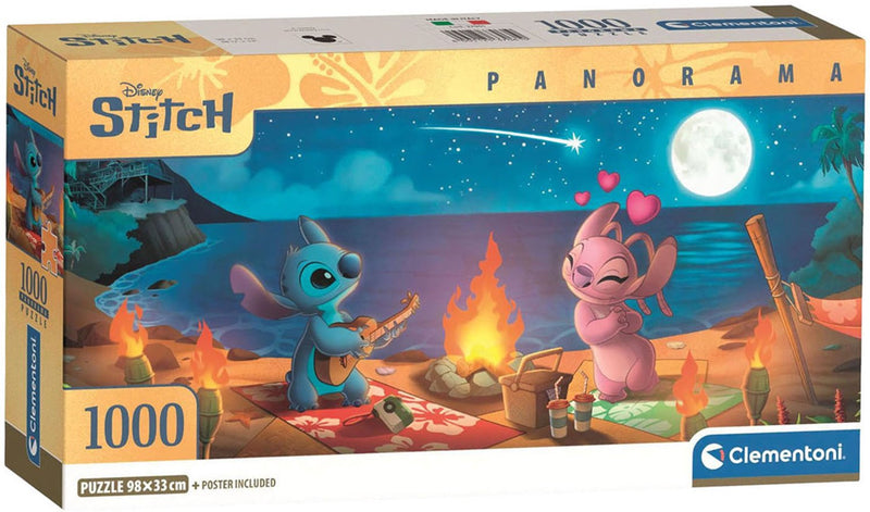 Clementoni – Puzzle – 1000 Teile – Disney Stitch Panorama – Kompaktbox