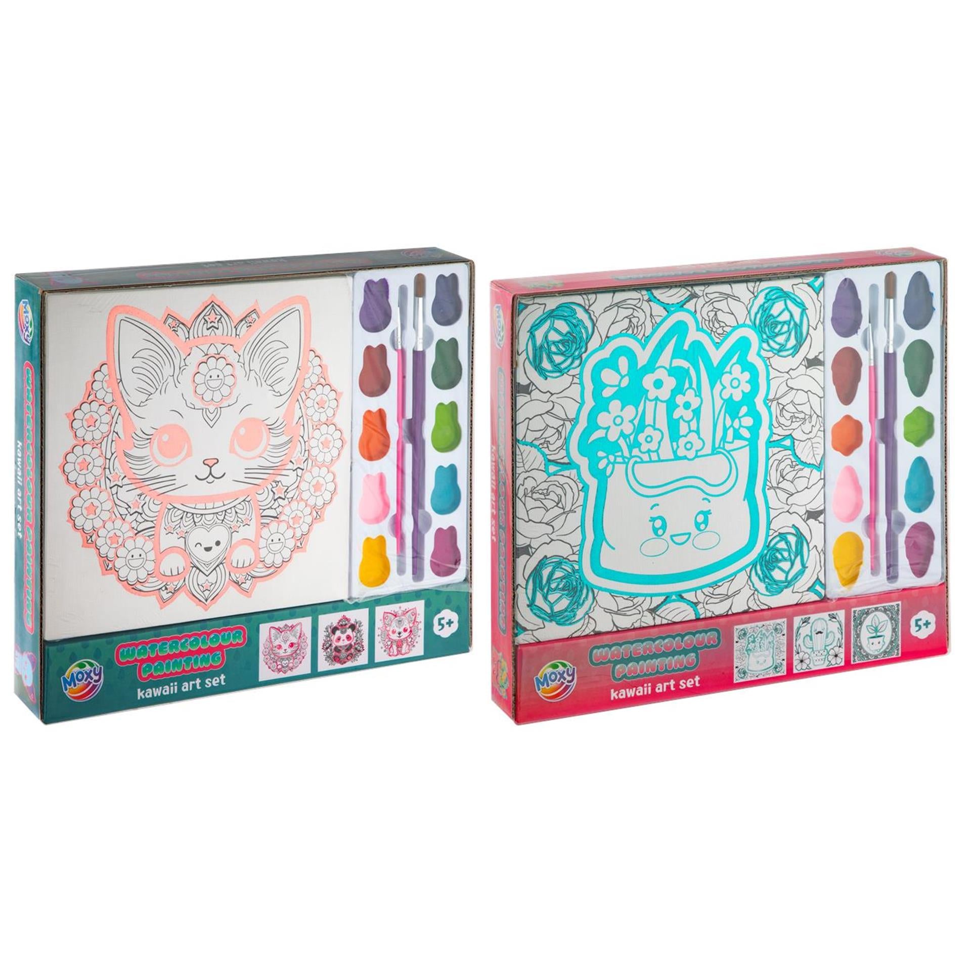 Moxy-Aquarellmalerei-Kawaii-Kunstset