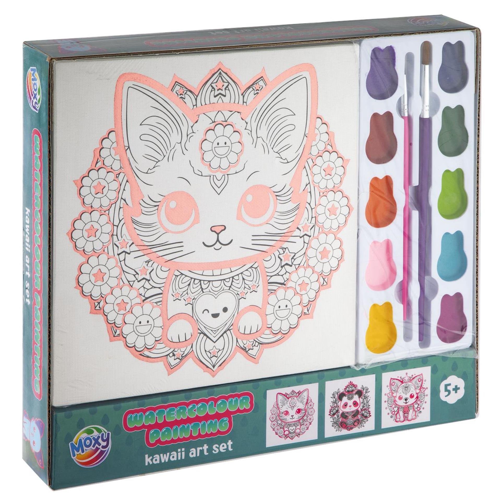 Moxy-Aquarellmalerei-Kawaii-Kunstset