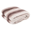 Wohndecke Plaid Taupe 150x200 Rabbitfur -Look mit weicher Auskleidung im Inneren