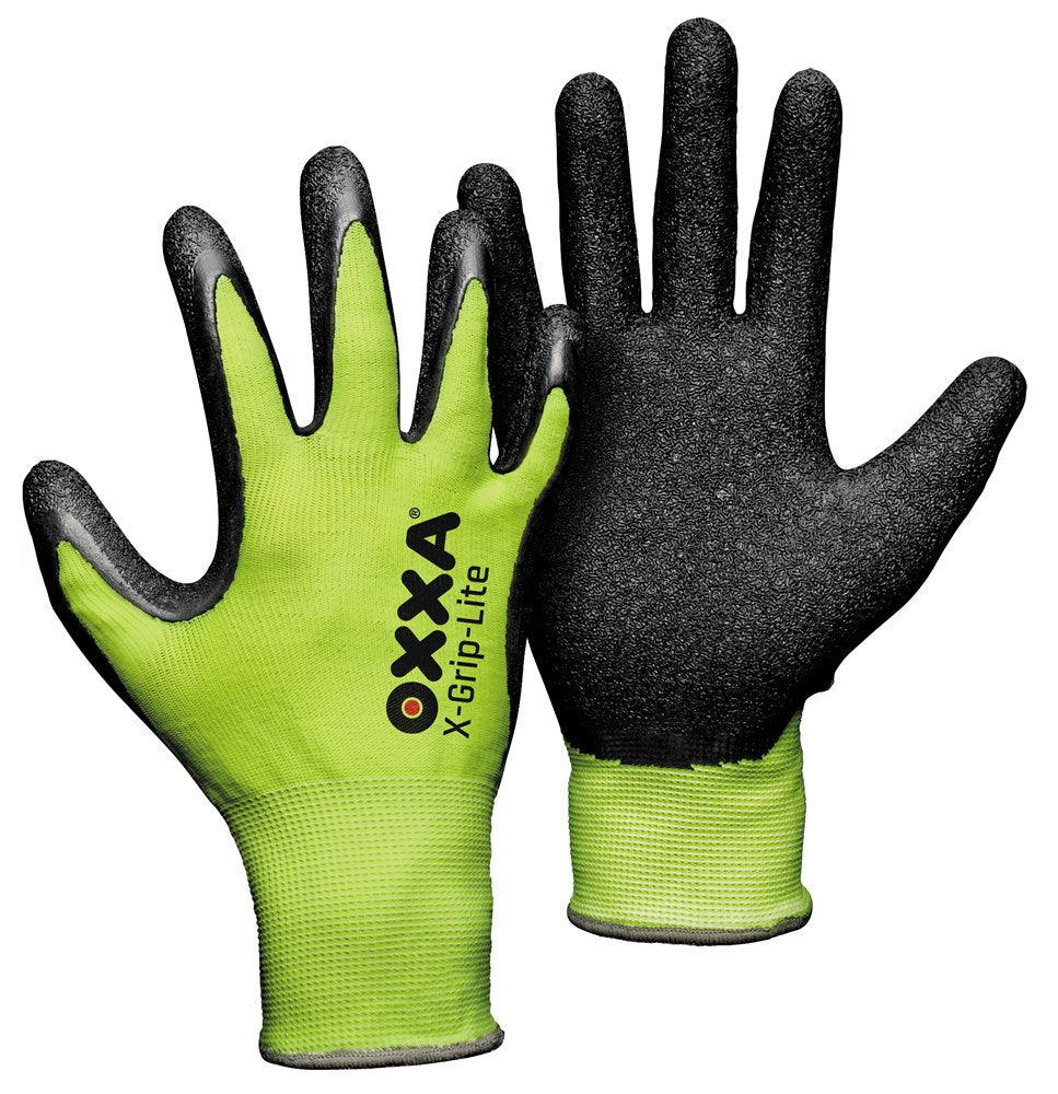 Oxxa x-grip-lite 51-025 Handschuh schwarz gelb 9 | 12 Stk