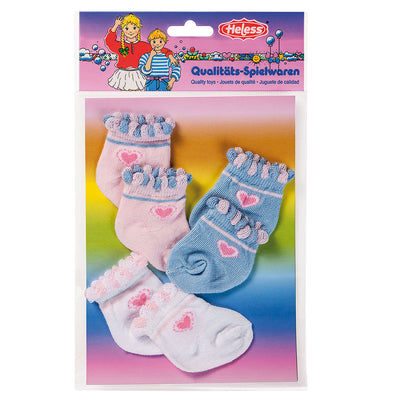 Puppensocken - 3 Paare, 35-46 cm