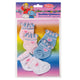 Puppensocken - 3 Paare, 35-46 cm