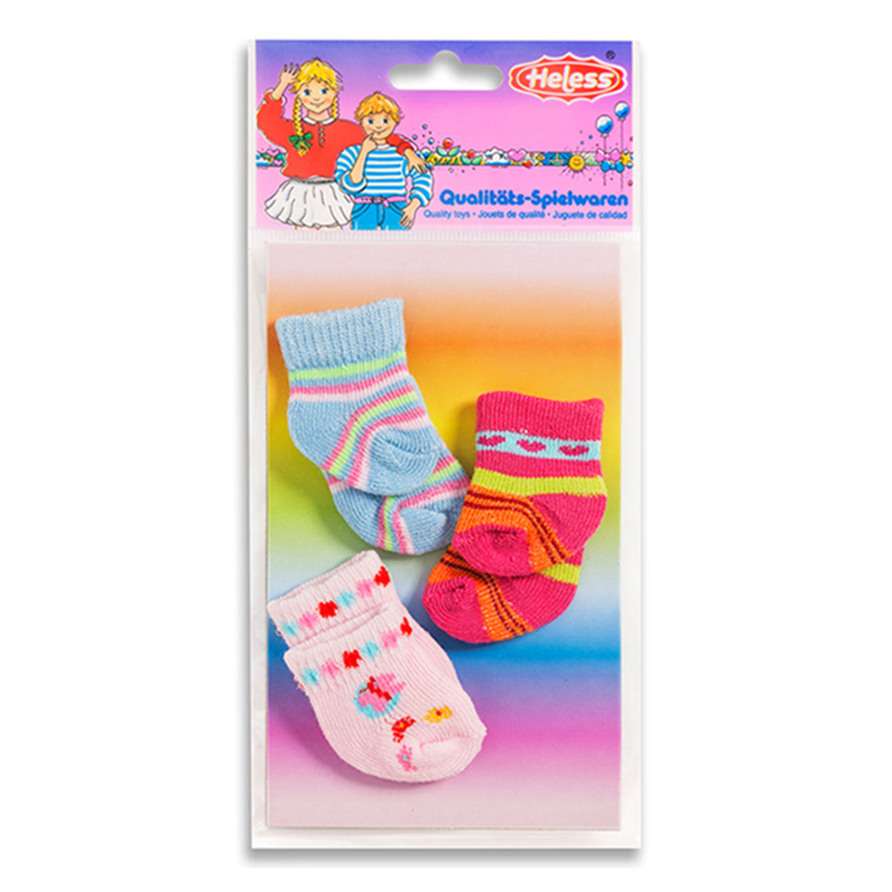 Heless Puppensocken farbig 3 Paar 28-35 cm