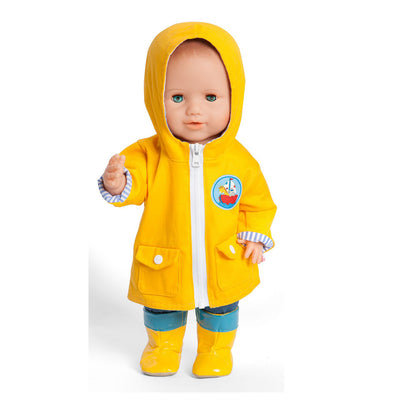 Dolls Regenmantel doppelseitig, 28-35 cm