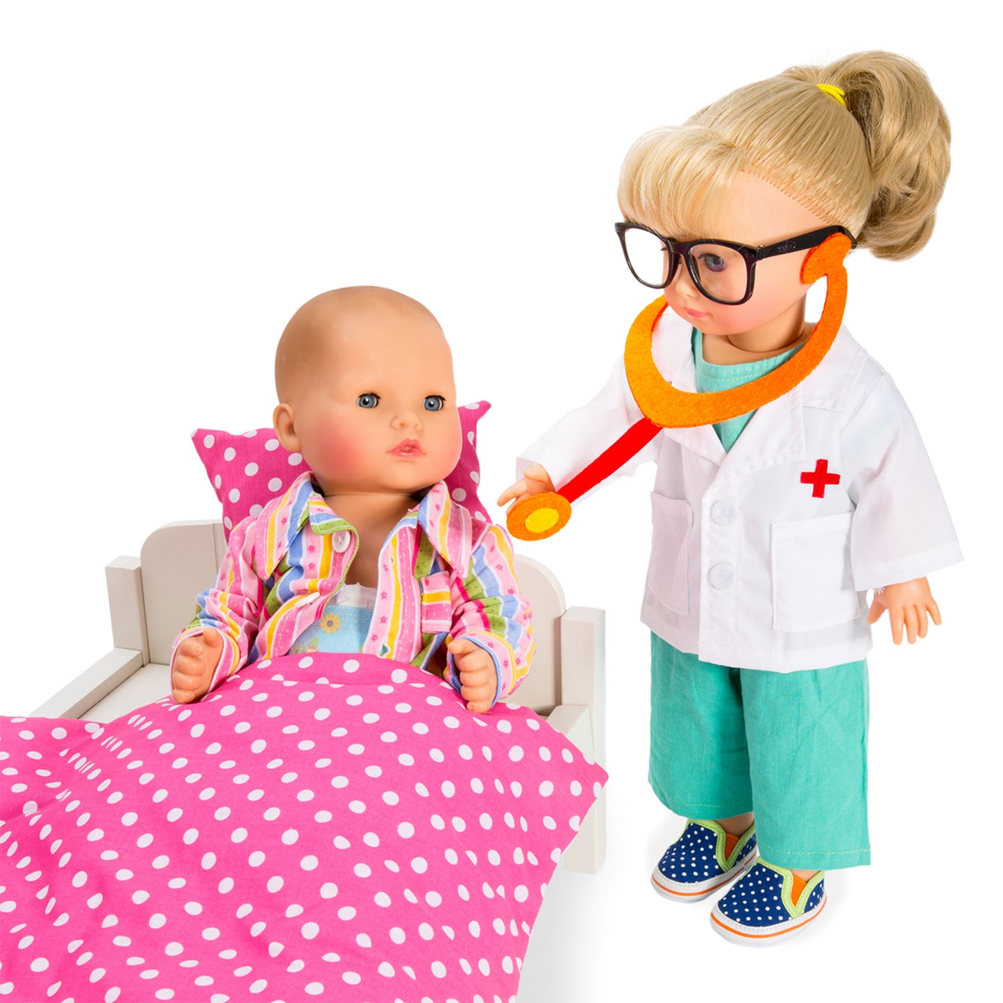 Heless Dolls Doctor Outfit mit Stethoskop, 28-35 cm