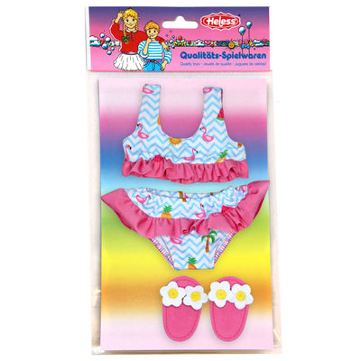 Heless Dolls Bikini mit Flamingo-Hausschuhen, 28-35 cm