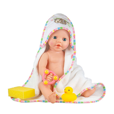 Puppenbadetuchschuhfaultier mit Accessoires