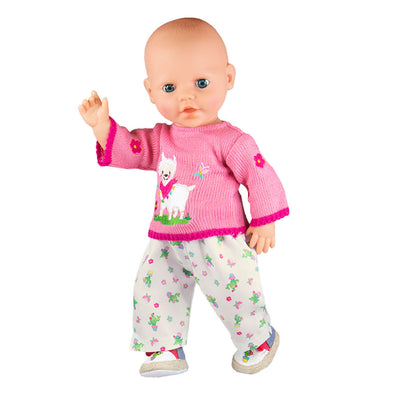 Puppenpullover mit Hosen Alpaka, 28-35 cm